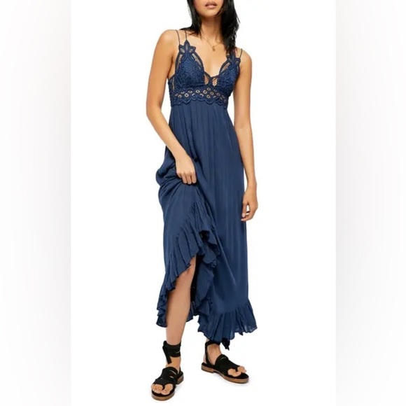 Free People Adella Maxi Dress Sz M - Picture 1 of 12